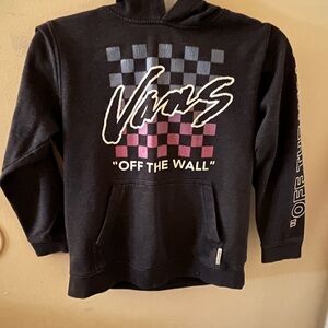 Vans Black Hoodie with Multicolor Checkered Graphic